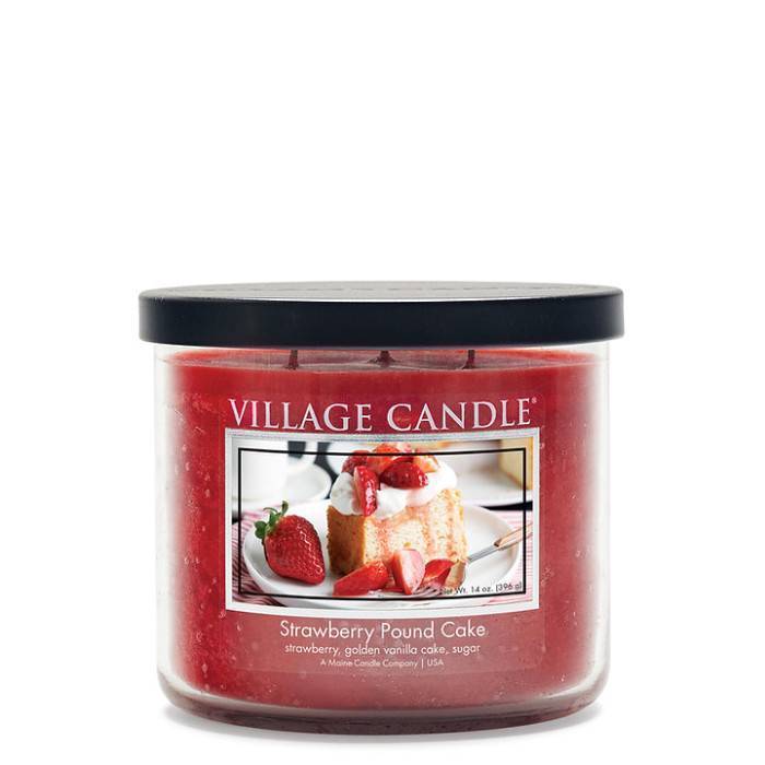 Ароматическая свеча Village Candle Strawberry Shortcake Клубничный торт 396 г 10153