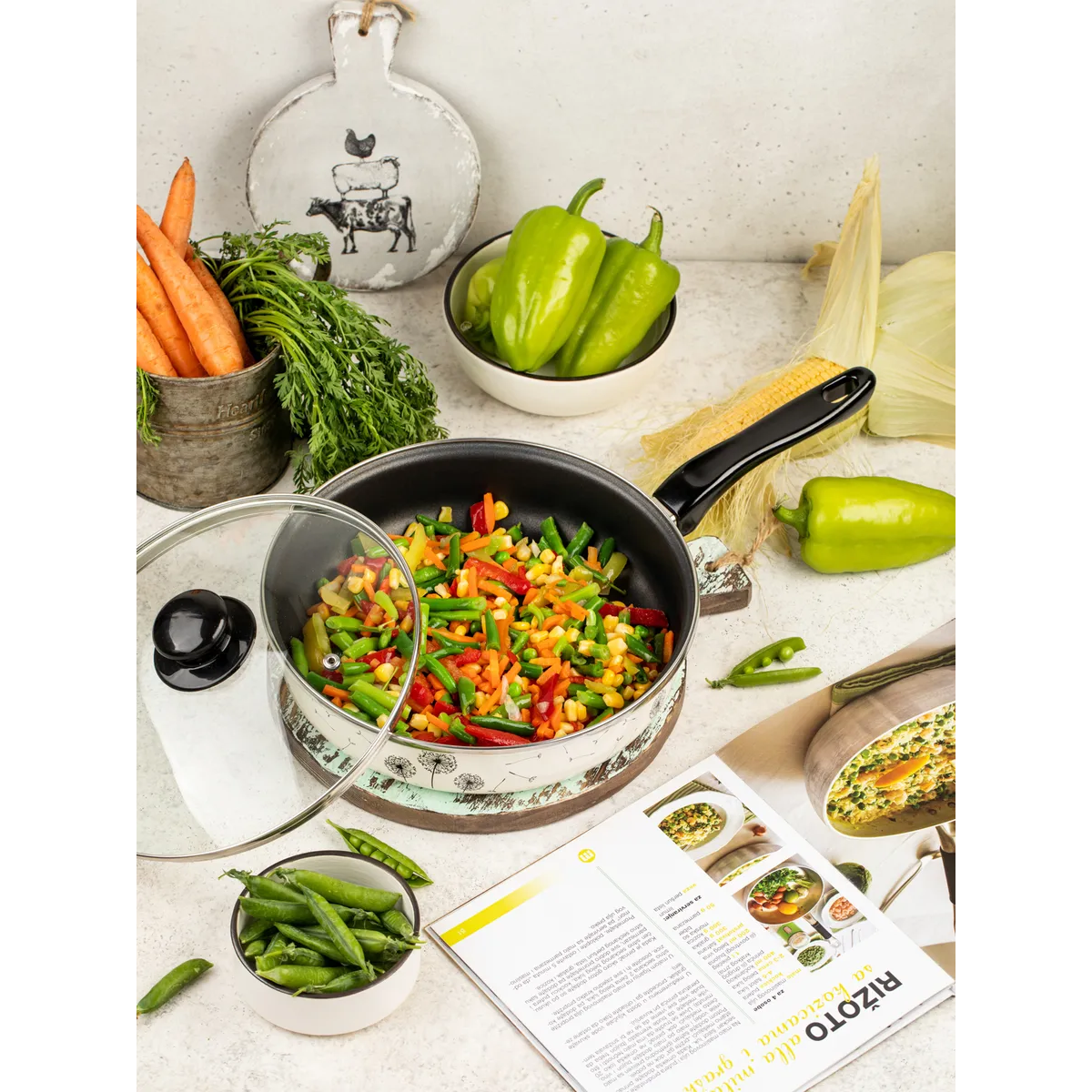 Сковорода эмалированная Metrot Одуванчик 24 см 7284