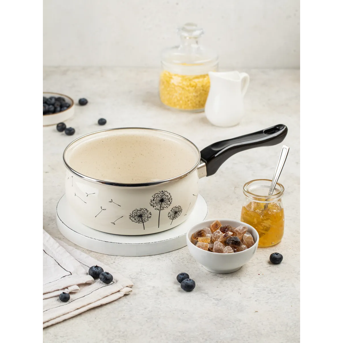 Ковш эмалированный Metrot Одуванчик 1.6 л 7277