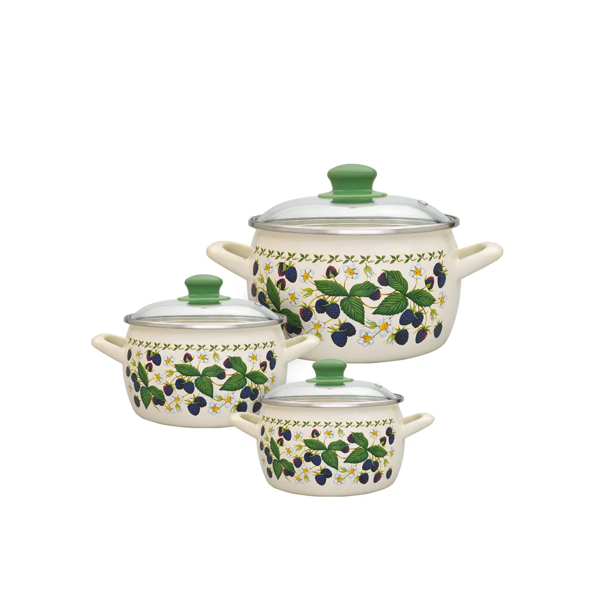 Набор посуды Metrot Ежевика эмалированная сталь 6 предметов 7346