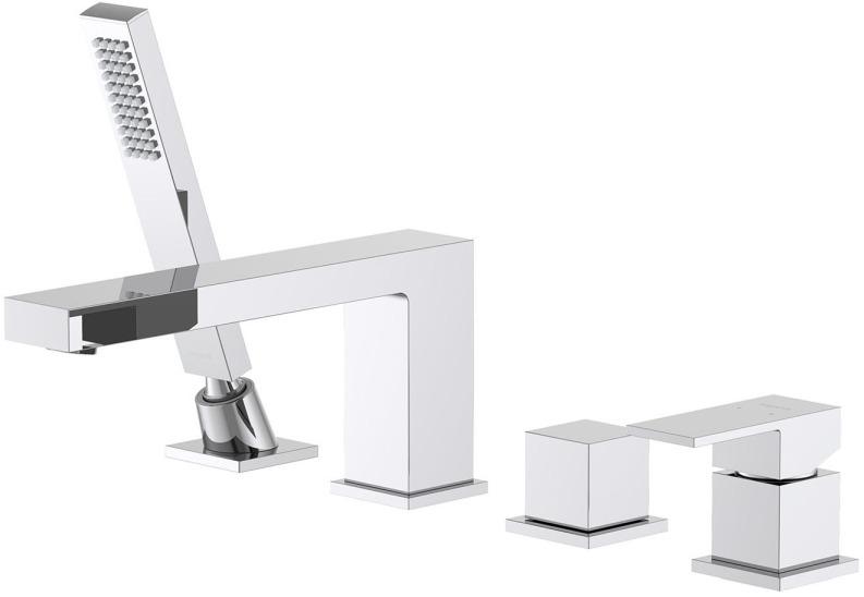 Смеситель на борт ванны Aquanet Libra на 4 отверстия AQ1648CR