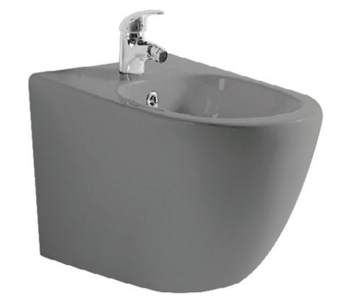 Биде подвесное Splendy Light 370х525х320 мм серый матовый LI10852V1DM