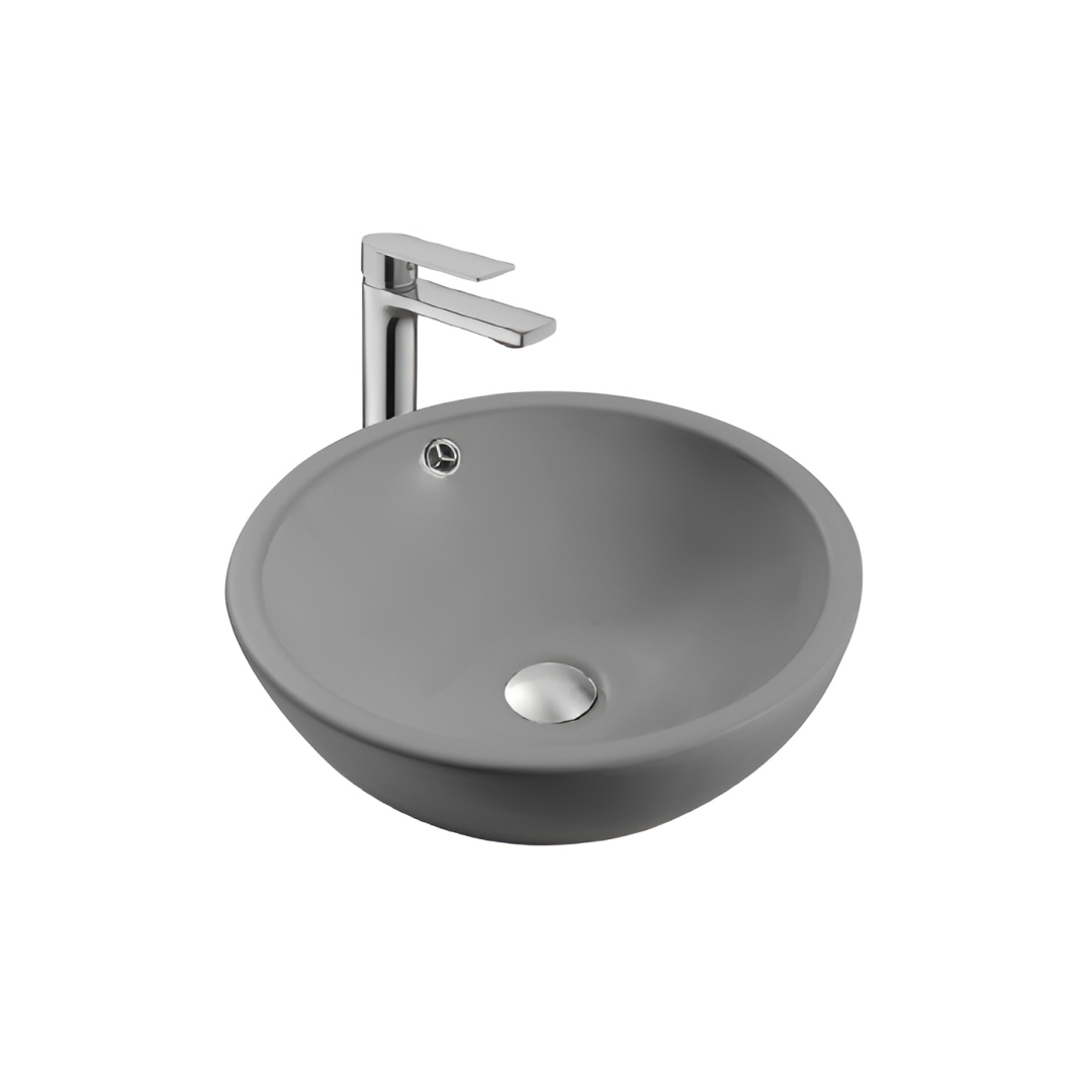 Раковина накладная AQUATON 440x440x175 мм матовый серый AQ5354-MG