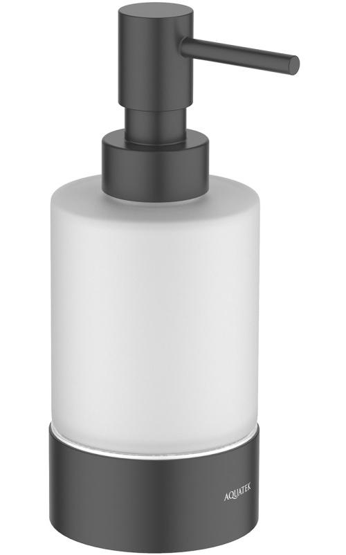 Дозатор для жидкого мыла настольный Aquatek Лира матовый черный AQ4429MB