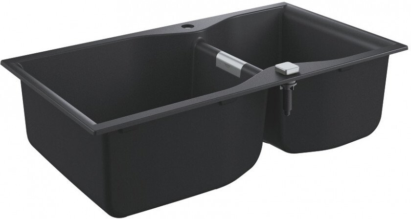 Мойка кухонная композитная GROHE K700 2 чаши 900x500 мм черный гранит 31658AP0