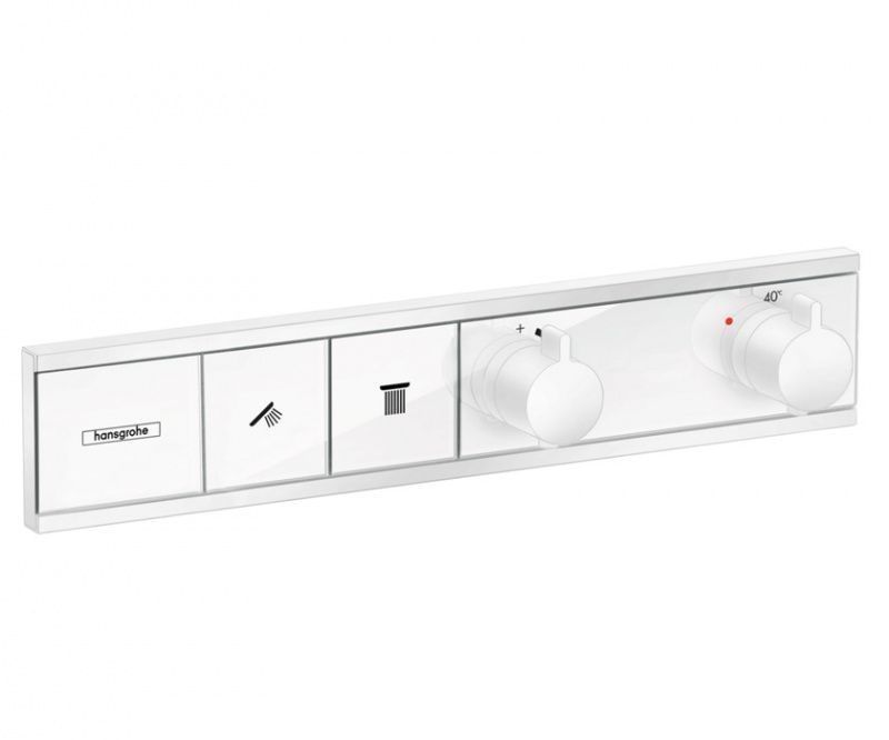 Термостатический смеситель hansgrohe RainSelect для 2 потребителей скрытого монтажа матовый белый 15380700