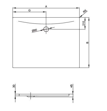 Душевой поддон Bette BetteFloor Side 1200x1200x45 мм с антислипом Antislip Sense цвет белый 3391000AS