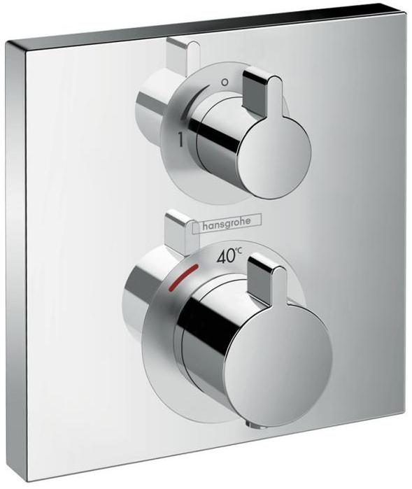 Термостатический смеситель hansgrohe Ecostat Square для 2 потребителей скрытого монтажа хром 15714000