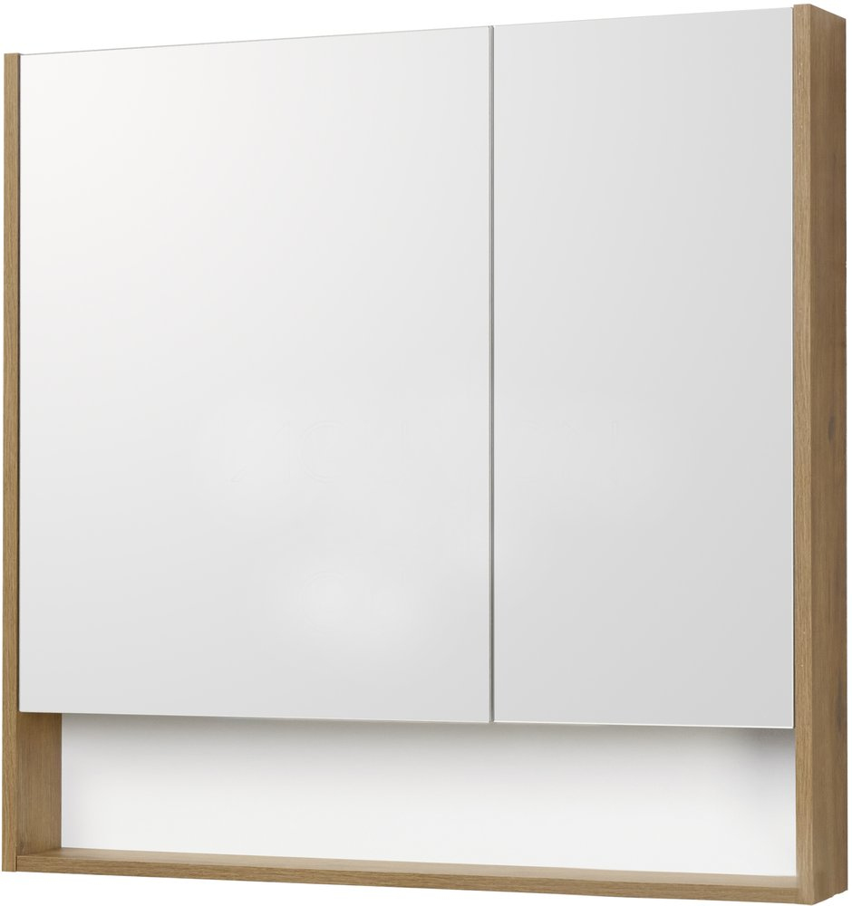 Зеркальный шкаф Aquaton Сканди 90 Белый / Дуб Рустикальный 1A252302SDZ90
