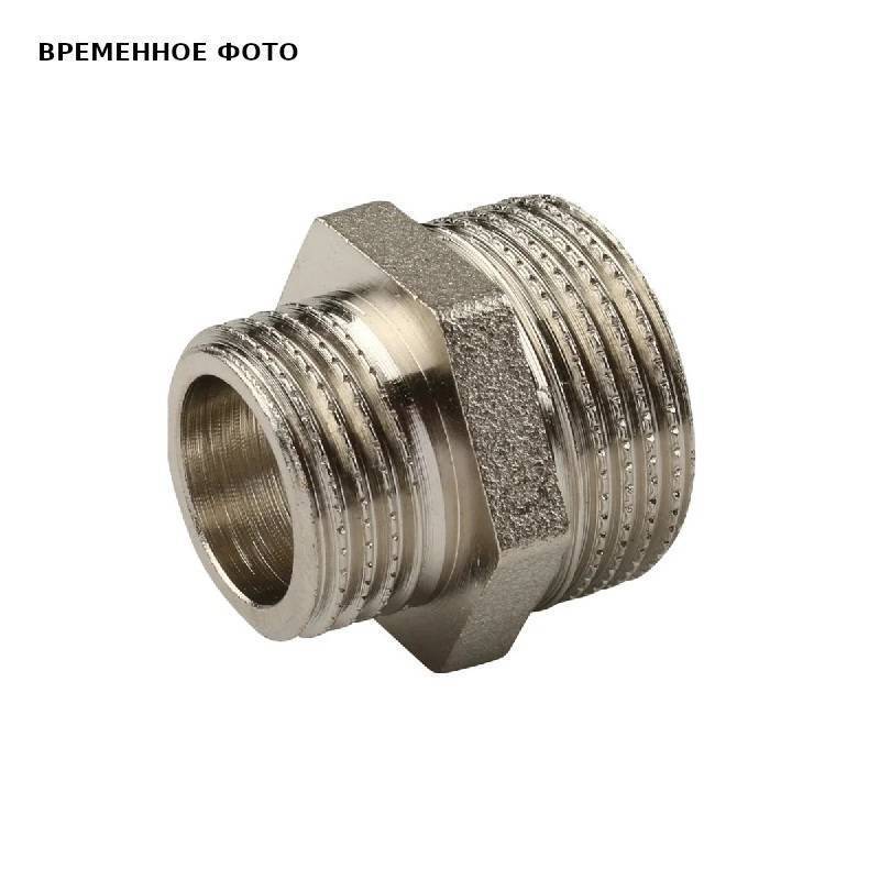 Ниппель резьбовой Tiemme 1 x 3/4 дюйма EK никелированный 1640035