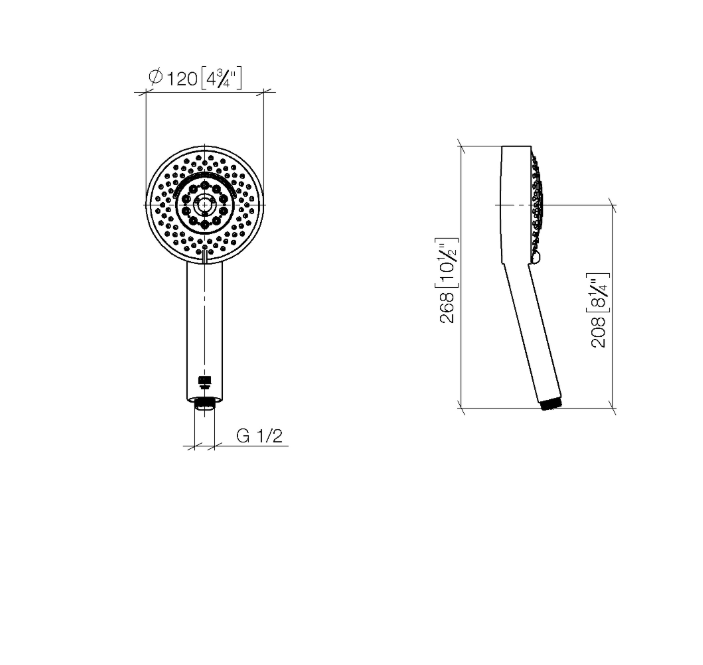 Ручной душ Dornbracht FlowReduce 120 мм 4 режима хром 28012979-00