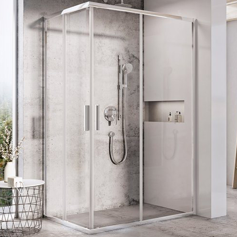 Душевая дверь для комбинации RAVAK Blix Slim BLSRV2K-100 блестящая Transparent X1XMA0C00Z1