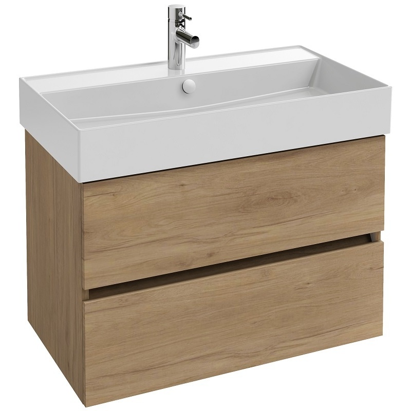 Тумба под раковину Jacob Delafon Tolbiac 80 см 2 ящика дуб давос натуральный EB2382-E75