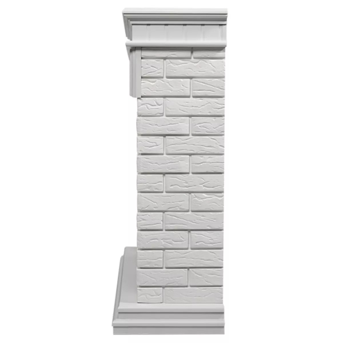 Портал для камина Firelight Bricks 30 камень белый белая эмаль 18804