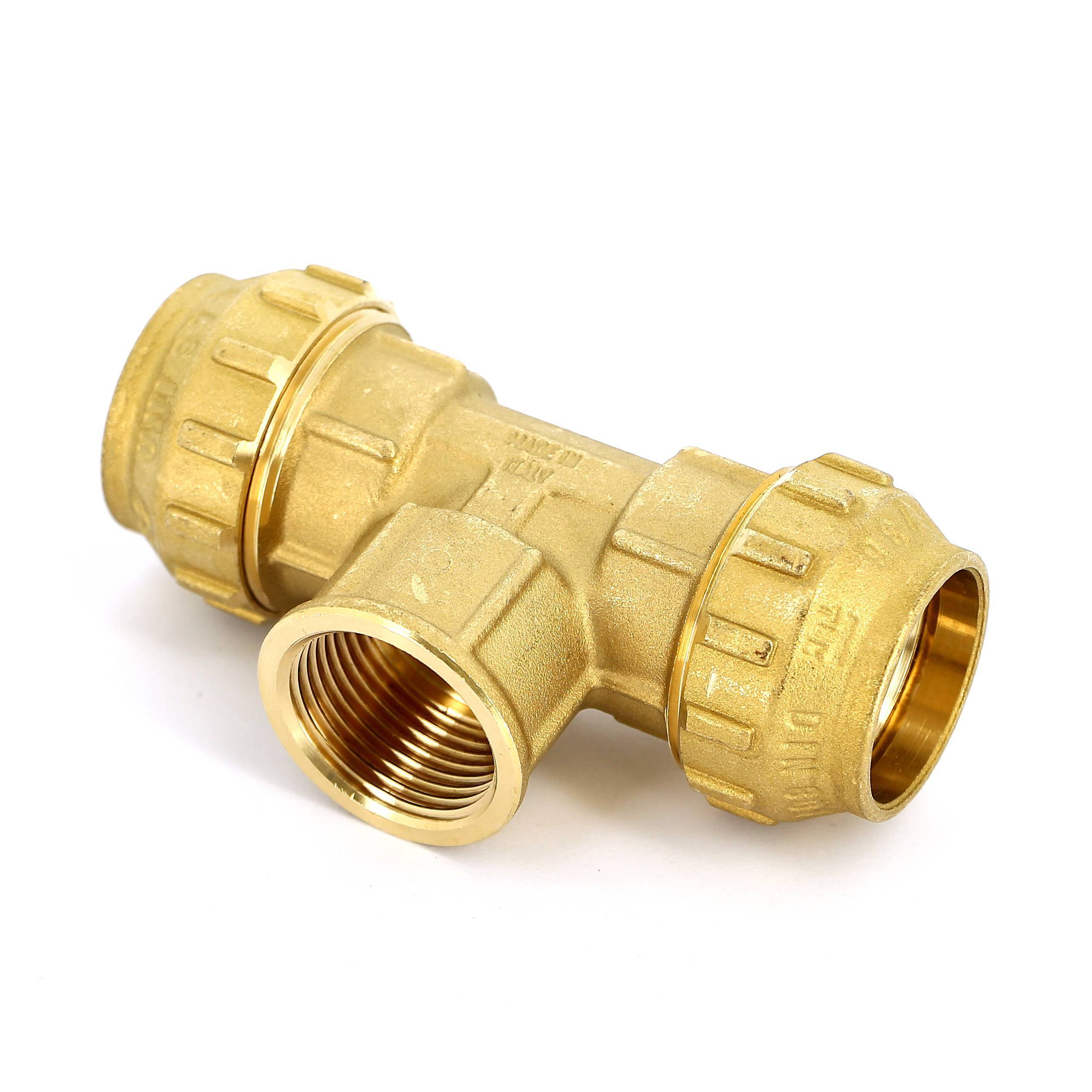 Тройник обжимной с внутренней резьбой Tiemme 32х1х32 для ПНД 3400023