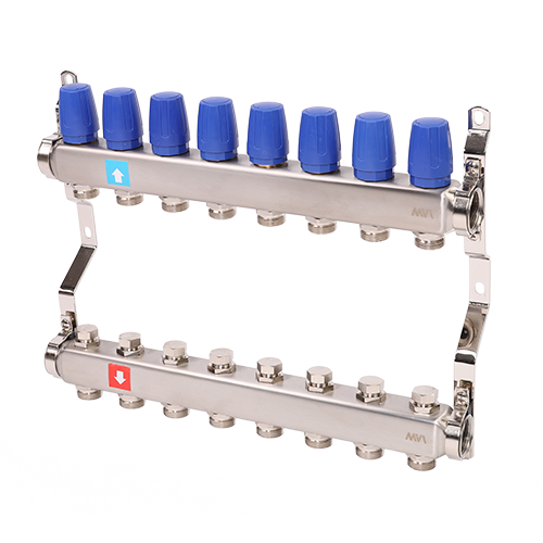 Коллекторная группа Hogart Premium 1 x 3/4 EK 8 выходов без расходомеров HOGMS40806