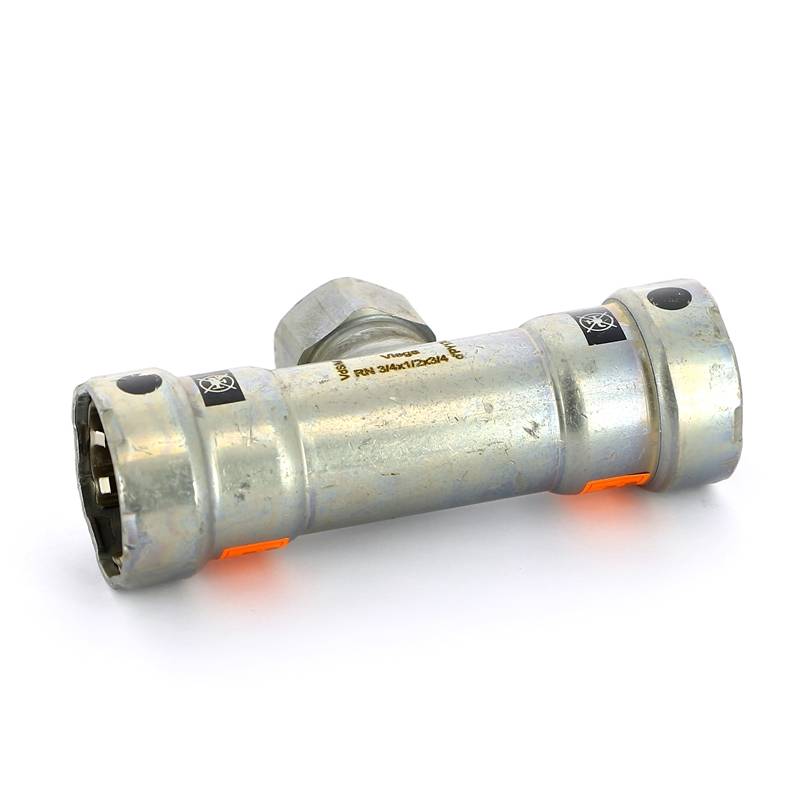 Тройник пресс-ВР оцинкованная сталь Viega Megapress 3/4x1/2x3/4 695170