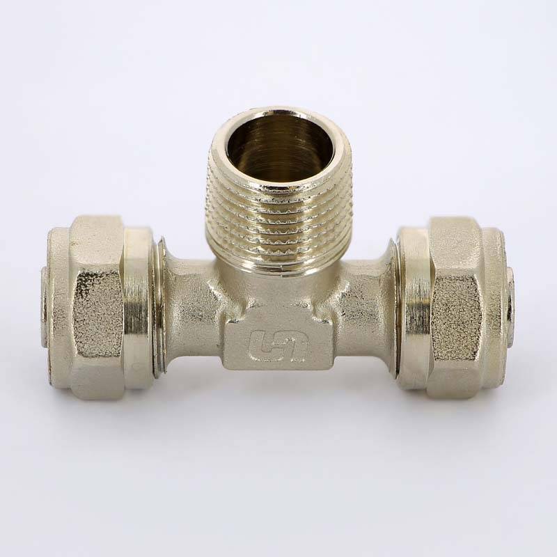 Тройник обжимной Uni-Fitt никелированный 16x1/2x16 наружная резьба 668N6260