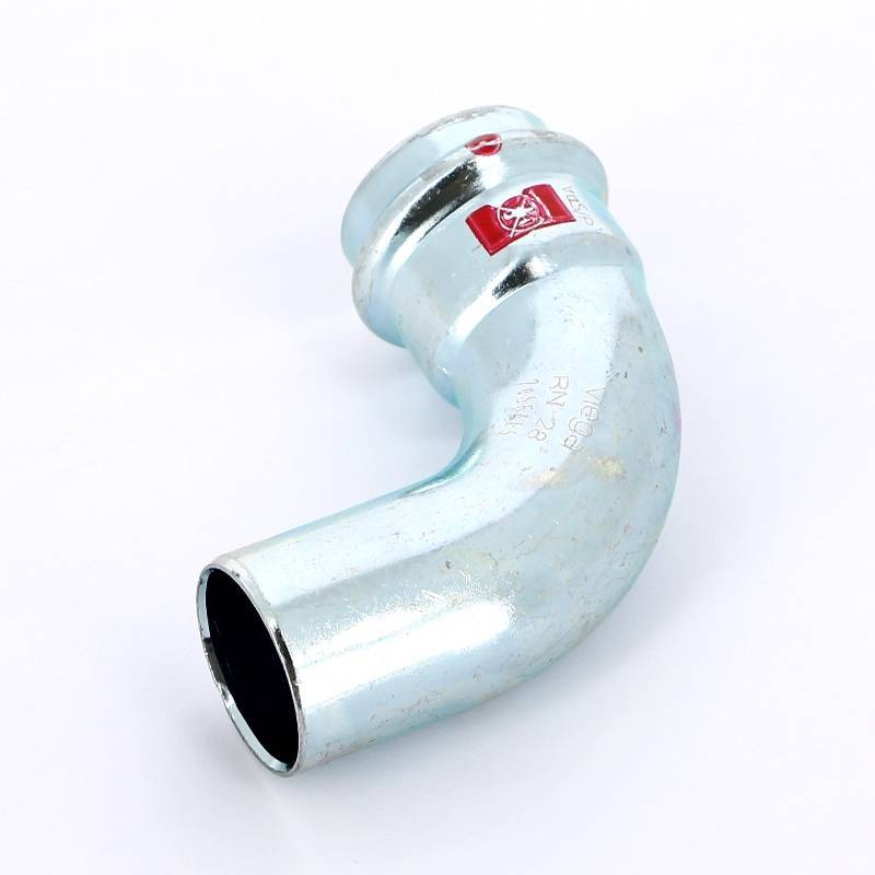 Угол-вставка 90° пресс Viega Prestabo оцинкованная сталь 28 мм 558222