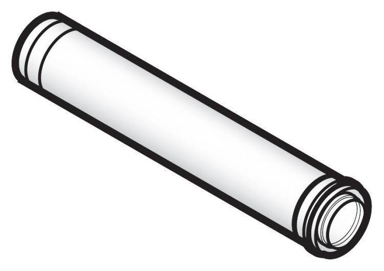 Удлинение дымохода коаксиальное De Dietrich DY 681 60/100 мм 500 мм 84887681