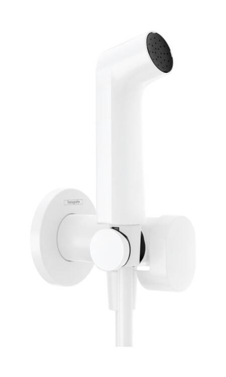 Гигиенический душ Hansgrohe Bidette S 1jet EcoSmart со шлангом и держателем белый матовый 29232700