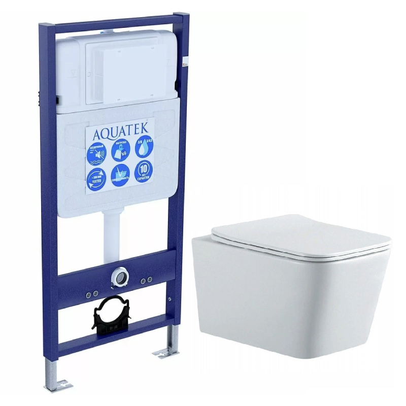 Комплект инсталляция с унитазом Aquatek Либра New компакт (INS-0000012, AQ1148N-00) ЛИБРА N cm