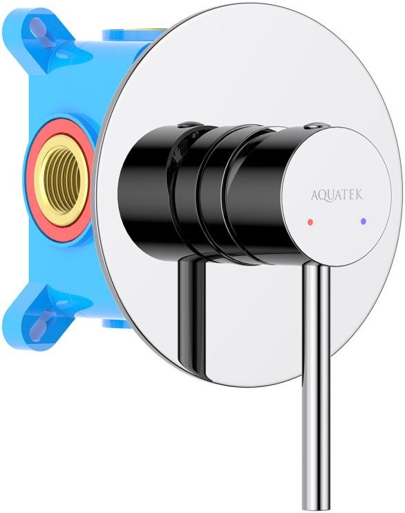 Смеситель для душа скрытого монтажа Aquanet Европа 1 режим хром AQ1366CR