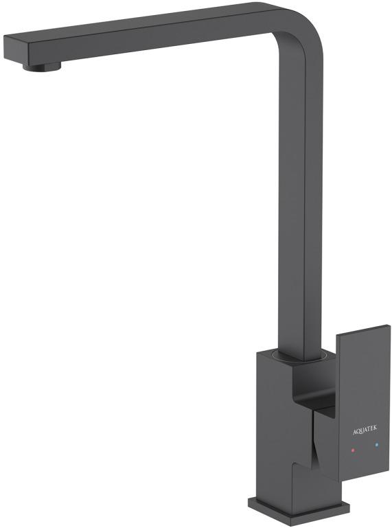 Смеситель для кухни Aquanet ЛИБРА матовый черный AQ1680MB