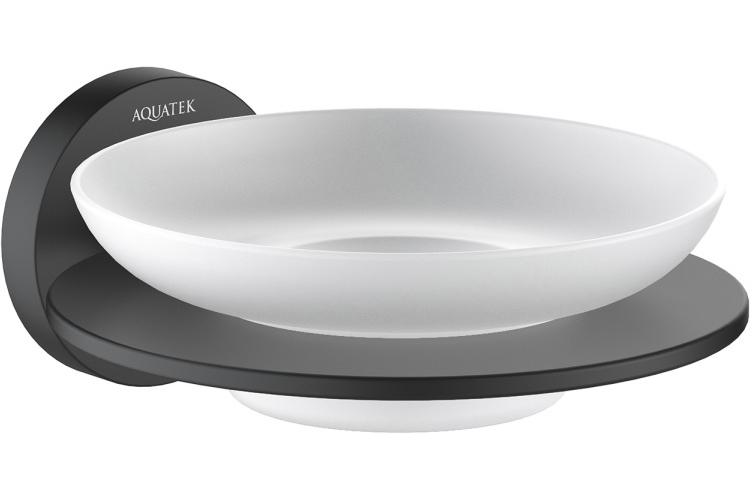 Мыльница Aquanet Оберон матовый черный AQ4203MB