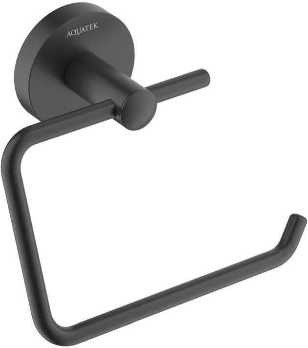 Бумагодержатель Aquanet Оберон квадратный матовый черный AQ4218MB