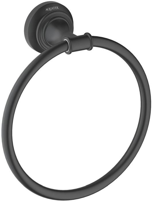 Полотенцедержатель кольцо Aquanet Классик матовый черный AQ4512MB