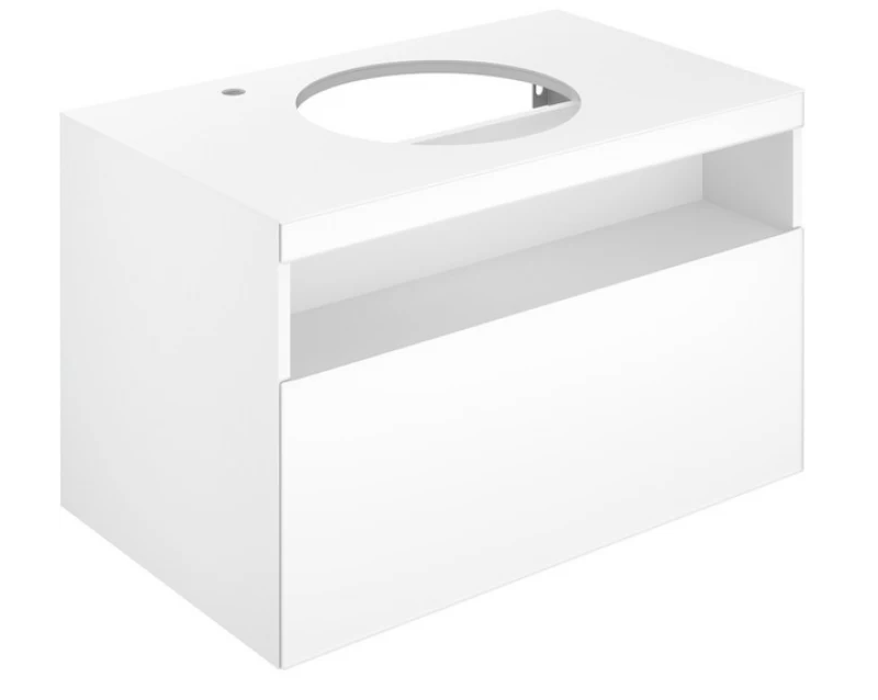 Тумба под умывальник KEUCO Stageline 800x550x490 мм 1 ящик подсветка розетка USB белый 32864300100