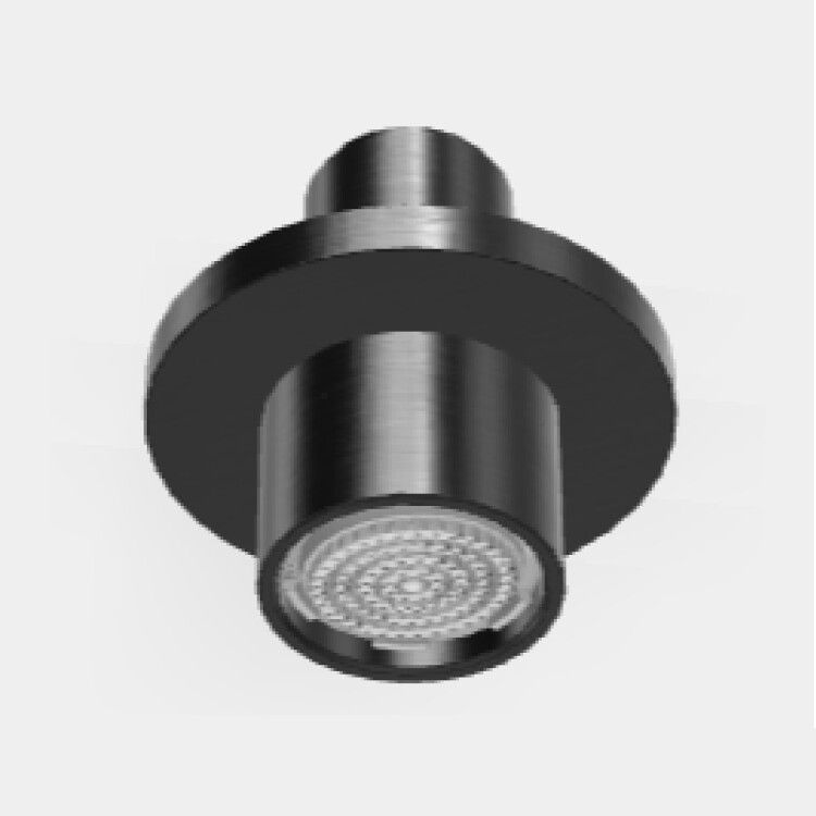 Микродуш, Fima Carlo Frattini, Showerhead, 28, струя дождь, цвет-хром черный брашированный