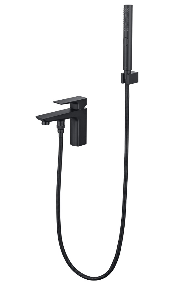 Смеситель врезной на борт ванны Aquatek Вега на 1 отверстие черный матовый AQ1044MB