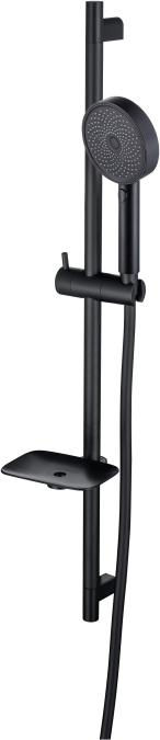 Душевой гарнитур Aquanet Вега 3jet 73 см матовый черный AQ2031MB