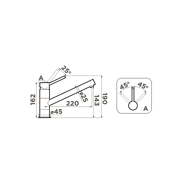 Смеситель для кухни Omoikiri Aogashima-C хром 4994245