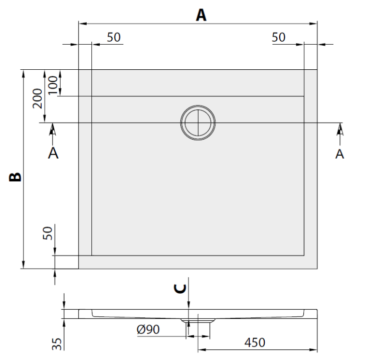 Душевой поддон Villeroy & Boch Subway 1200x900x35 мм альпийский белый UDA1293SUB2V01