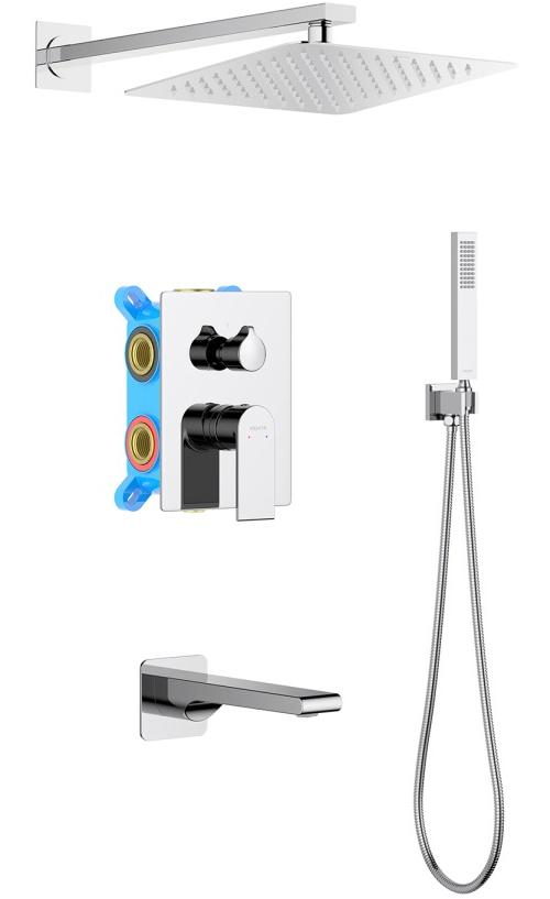 Душевой комплект 4 в 1 Aquanet ЛИРА 3 режима хром AQ1473CR