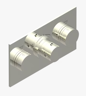 Смеситель для душа THG Dahlia встраиваемый цвет никель A41B015401BEH