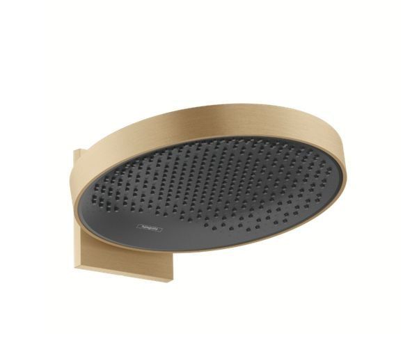 Верхний душ hansgrohe Rainfinity 360 1jet с настенным держателем шлифованная бронза 26230140