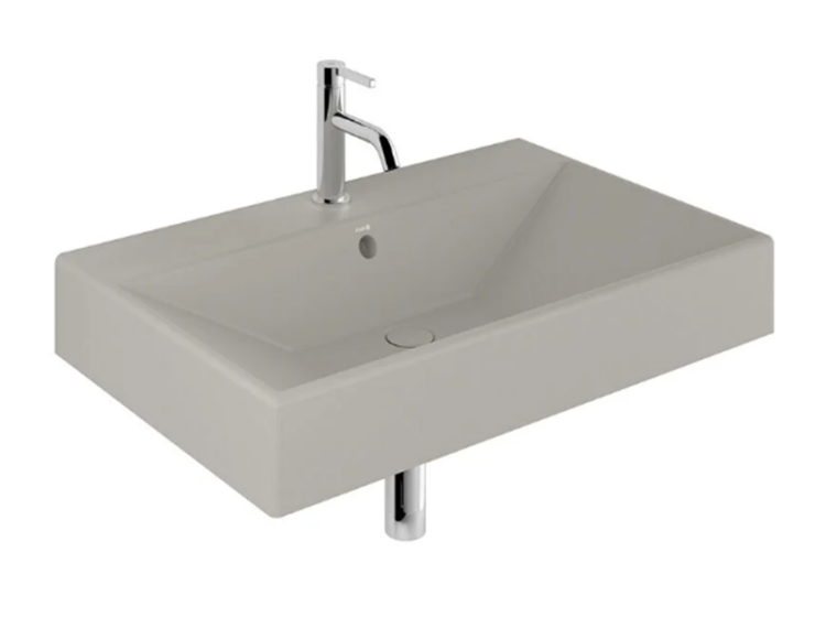 Раковина Kludi RESA 610x505 мм подвесная/накладная серо-бежевый матовый 59WW61O2