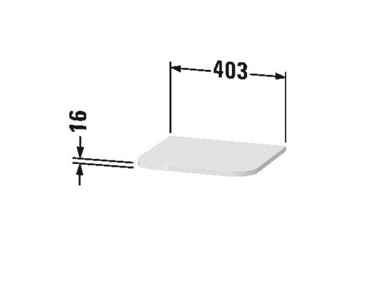 Верхняя панель для шкафчика Duravit Happy D.2 Plus 403x364x16 мм графит суперматовый HP030008080