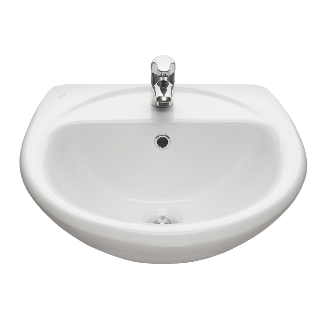 Умывальник Sanita Соната с переливом белый 540х485 мм 1.3111.2.S00.11B.0