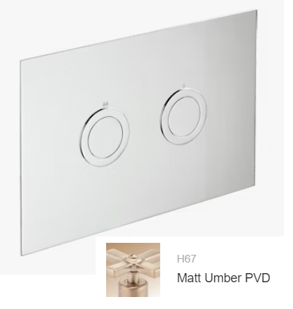 Клавиша смыва THG Paris 250x165 мм двойной смыв Umber matt PVD G00H67219SC