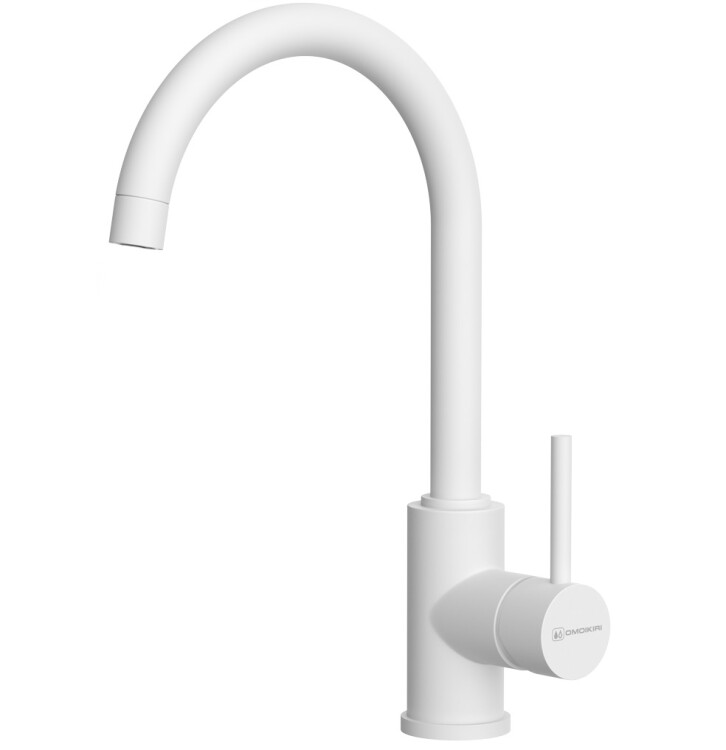 Смеситель для кухни OMOIKIRI Shinagawa-P белый 4974108