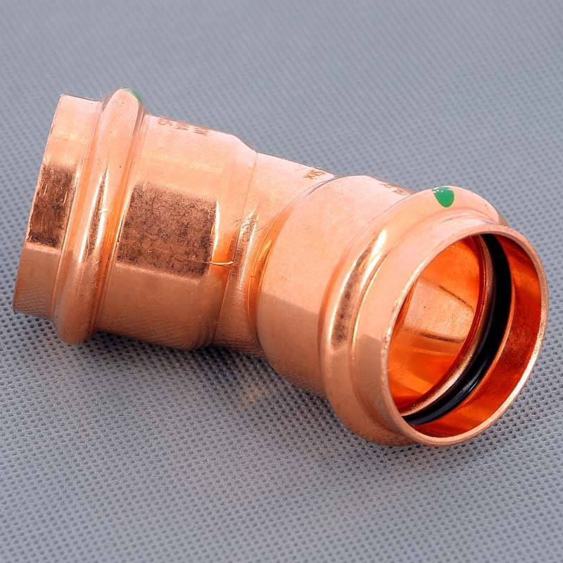 Угол пресс 45° Viega Profipress 42 мм медь 292386