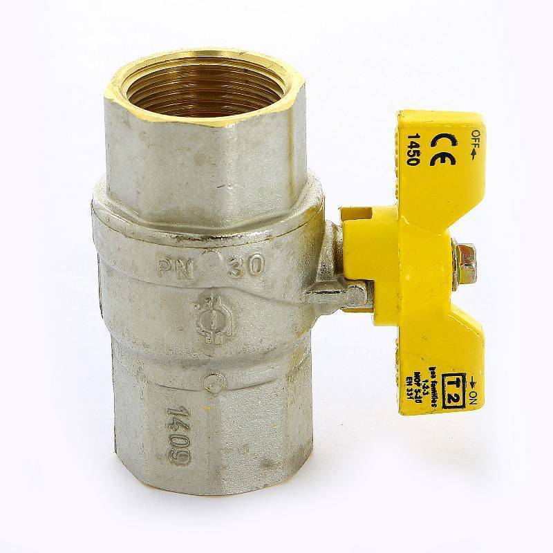 Кран шаровой для газа F.I.V. FUTURGAS 1 ВВ бабочка 80010101