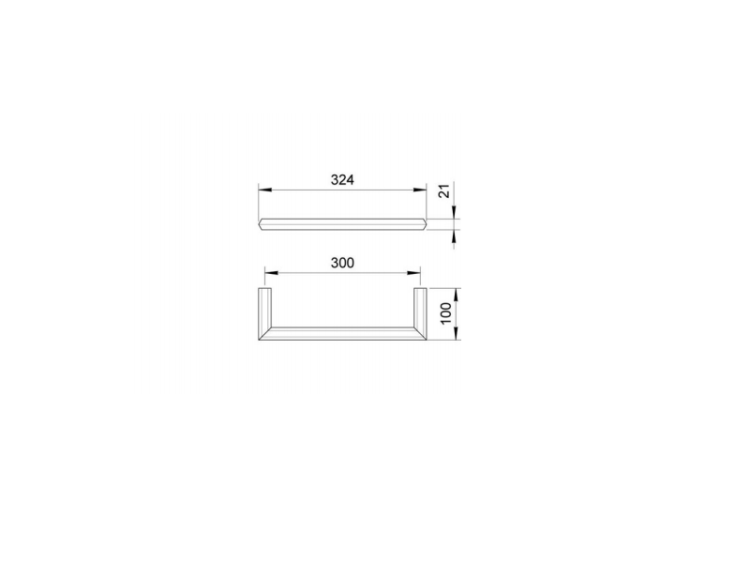 Полотенцедержатель Fantini Venezia 300х100 мм Matt Gun Metal PVD 94P57806