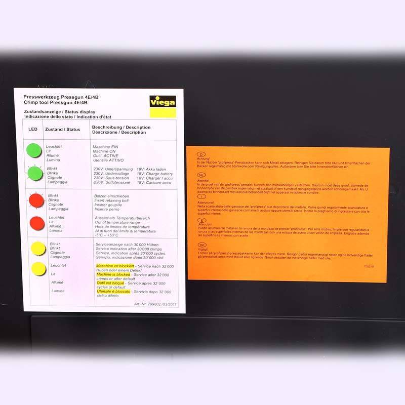 Пресс-инструмент Viega 4E с клещами 15, 22, 28 мм 612016