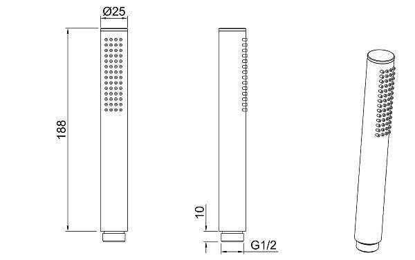 Душевая лейка Allen Brau Priority хром 5.31020-00